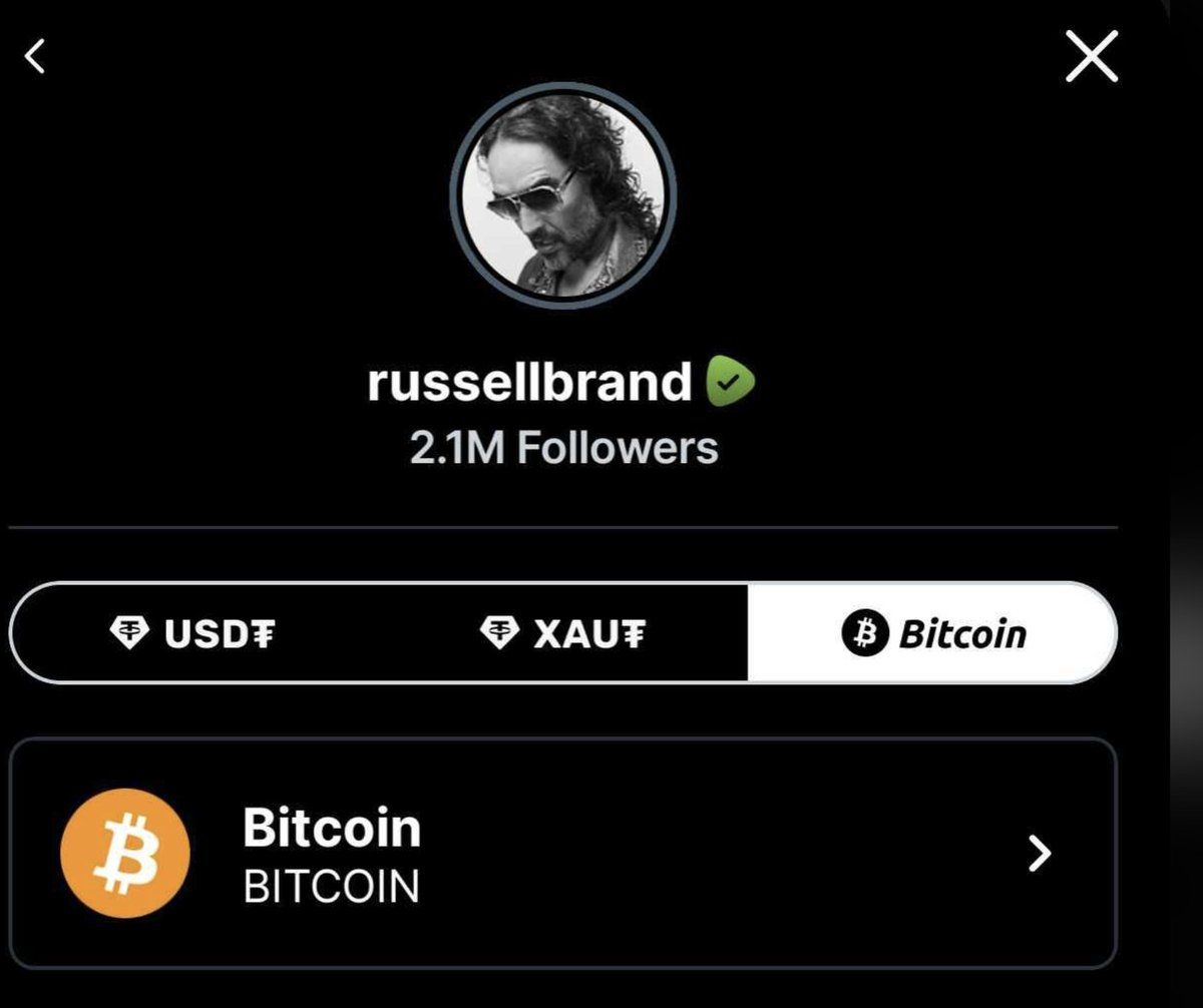 🇬🇧 러셀 브랜드, 비트코인 후원 시작 https://t.co/bU8jiTDdBK