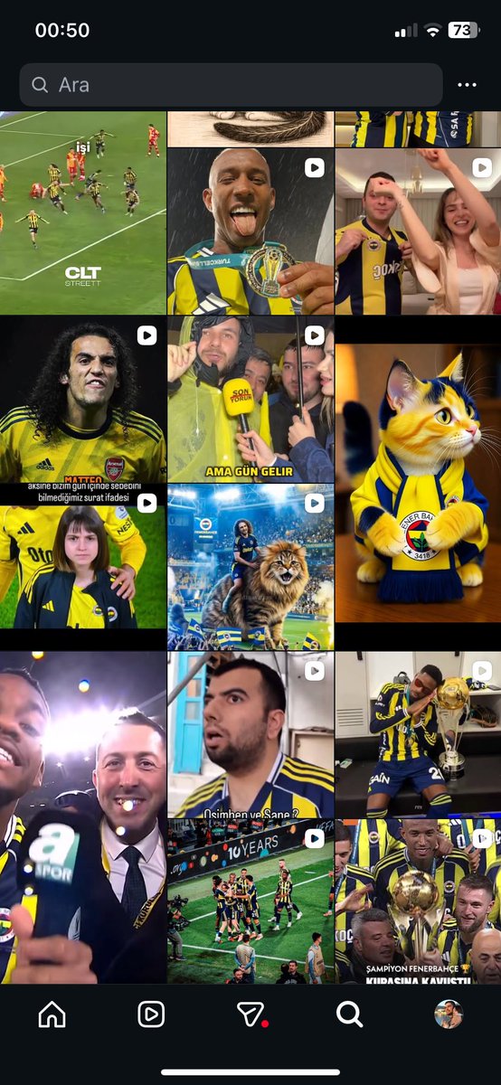 Aşko kuşko kızların makyaj-tırnak-butik keşfetinin yanında benim insta keşfet 😅 #fenerbahçe💛💙