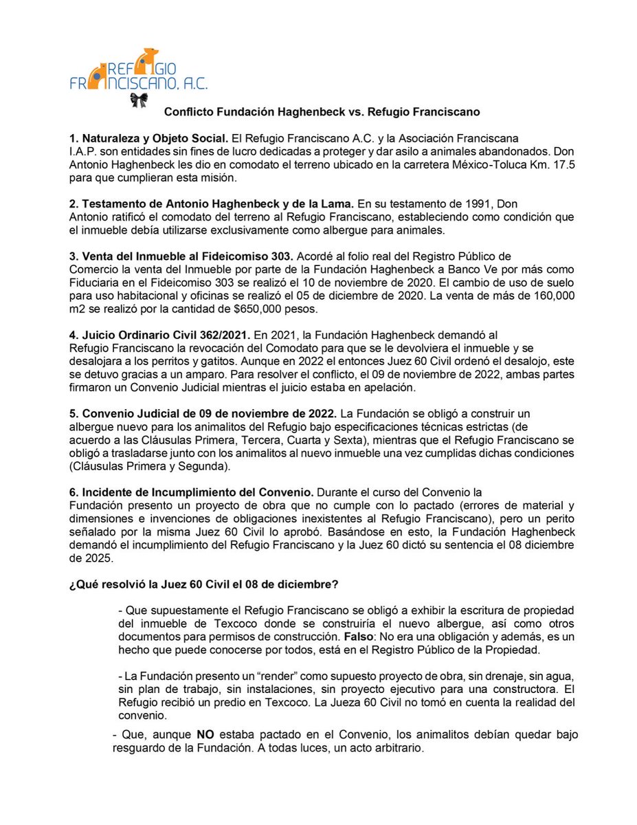 REFUGIO FRANCISCANO AC tweet media