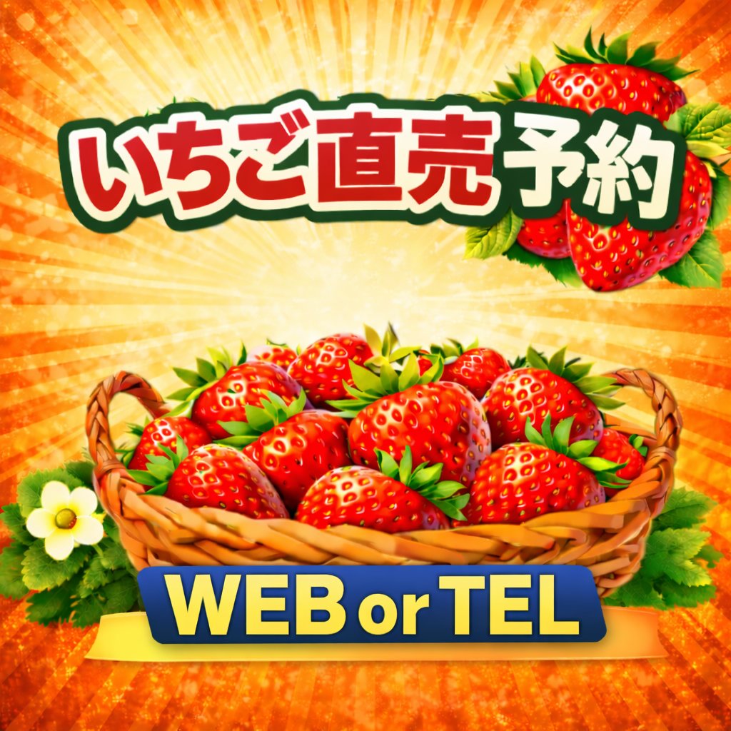 ひたち姫 #いちご狩り 本日の予約状況 1/12(月祝) 予約受付は終了しま