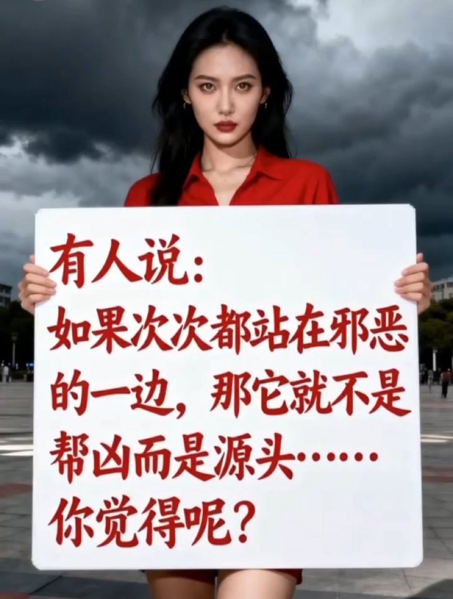 Jerry00107966's tweet image. 转：
支持塔利班
支持哈马斯
支持马杜罗
支持哈梅内伊
支持普京
如果次次都站在邪恶的一边
那它就不是帮凶而是源头！