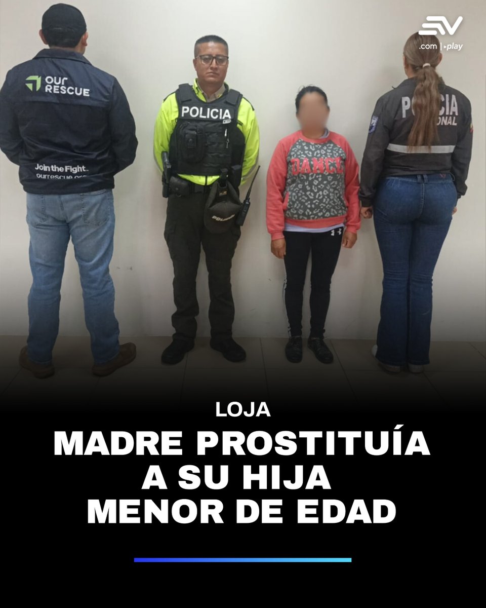 La Unidad de Trata de Personas y Tráfico Ilícito de Migrantes de la Policía Nacional detuvo a una madre después de una denuncia que alertaba que estaba prostituyendo a su hija de 13 años en el sector Turunuma, Loja. 👉 bit.ly/4sFXlxc