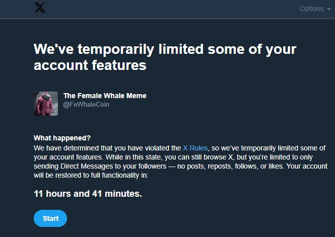 IceCrypto_'s tweet image. FeWhale, the female whale.  

White Whales pod partner for life.  

The official FeWhale X account is locked for 12 hours for a X review so in the meantime we will be only having a community.

Ca:GsvYCVQF3uVczCCCDa8SPcoBhaV1VAq5z7ZUCTf9pump