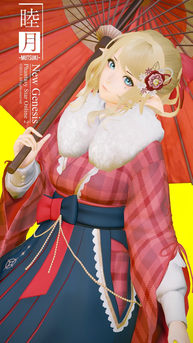 ﾁｰﾑ新年会の時のｺｽ(❛ᴗ˂ )✨
今回は袴姿にしてみましたᡣ𐭩⊹.

 #メンテの日じゃないけどssを貼る 
 #PSO2NGS_SS 
 #ma7ロゴ