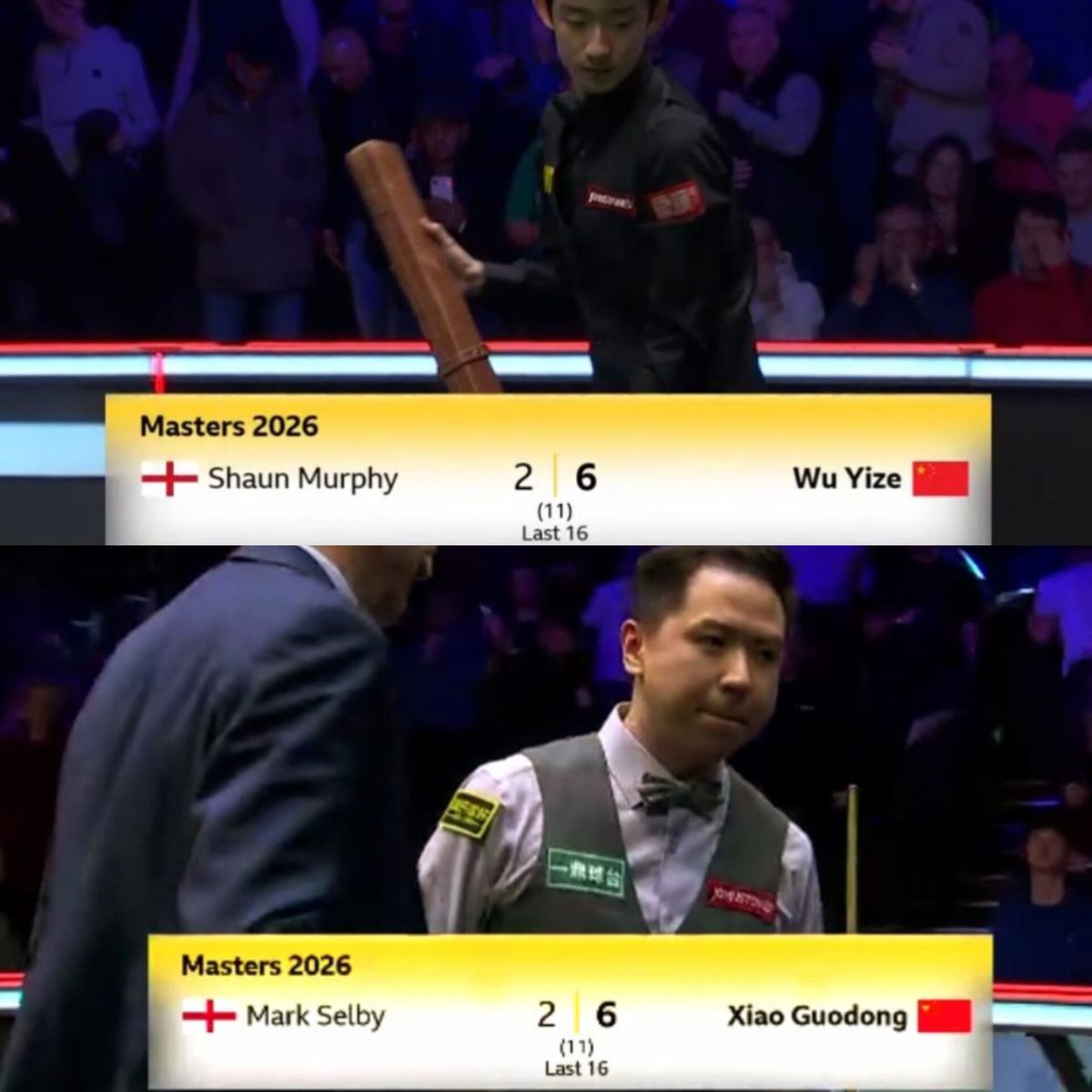 What a start for English snooker at #TheMasters... 
I'm ashamed of you guys! 😮‍💨