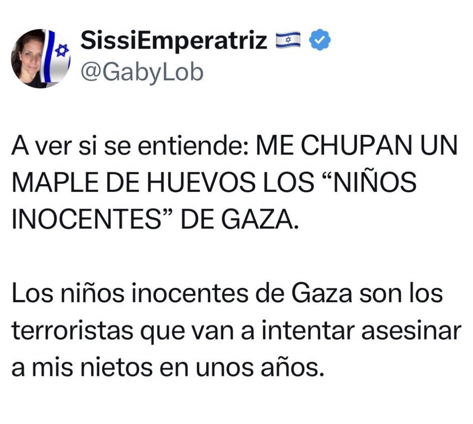 ManuRD75's tweet photo. @GabyLob La lacra sionista que se molesta por el "discurso de odio". Aquí no aplica justicia, ah no, que los sionistas entienden la justicia como la de extinguir a los palestinos y terminar de quitarles su tierra. https://t.co/SCMFTMeJWa