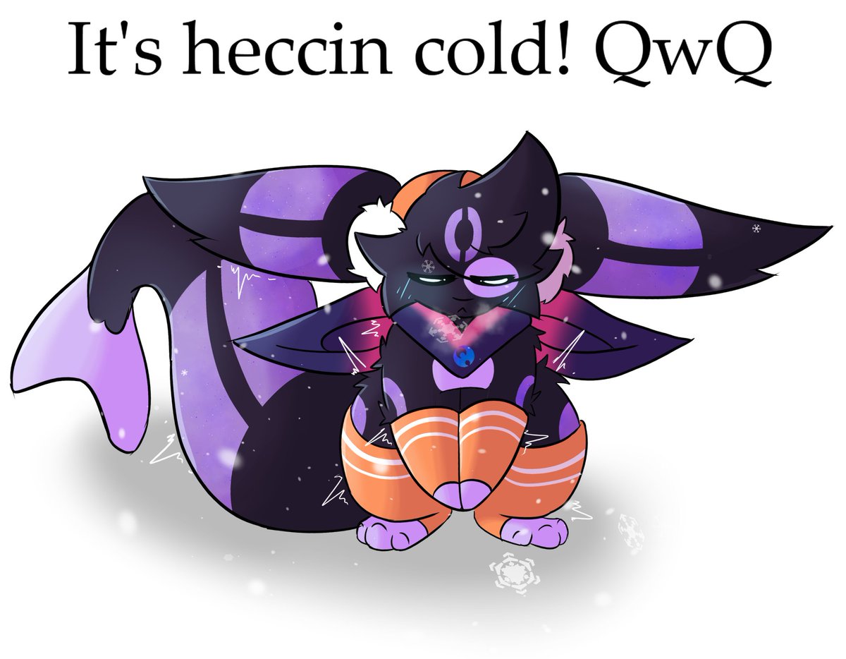 Vulpeku's tweet image. God damn it is so cold in here aaaaaahhhhh!!

#eeveelution #Pokemon #umbreon
