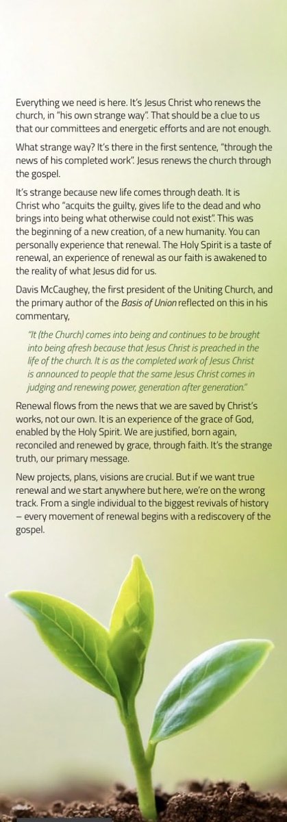 There is pervasive talk of church renewal. What is it? My brief article from New Times, the publication of Uniting Church in SA. 

Find it here: sa.uca.org.au/new-times/new-… ome