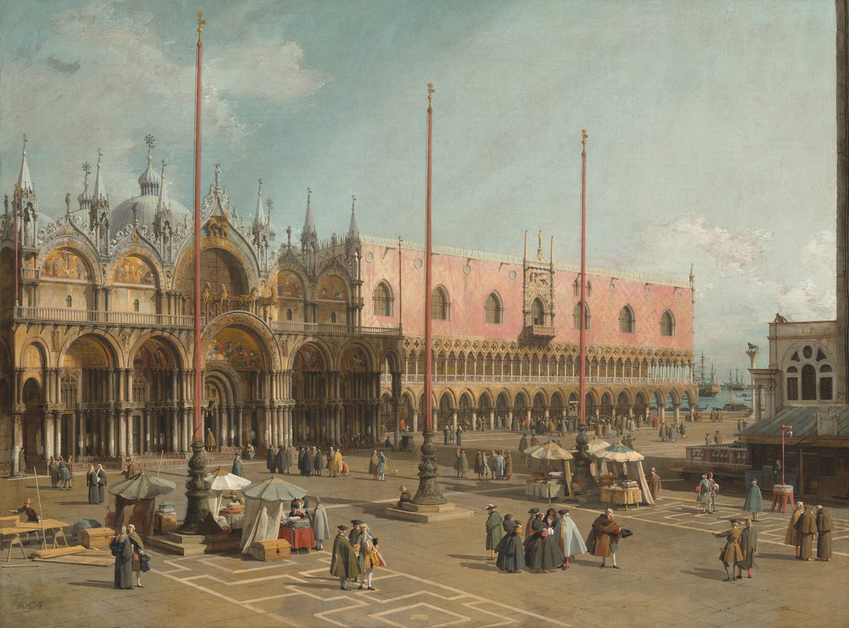 SeekAfterBeauty's tweet image. The Square of Saint Mark's, Venice, by Canaletto (1697-1768)