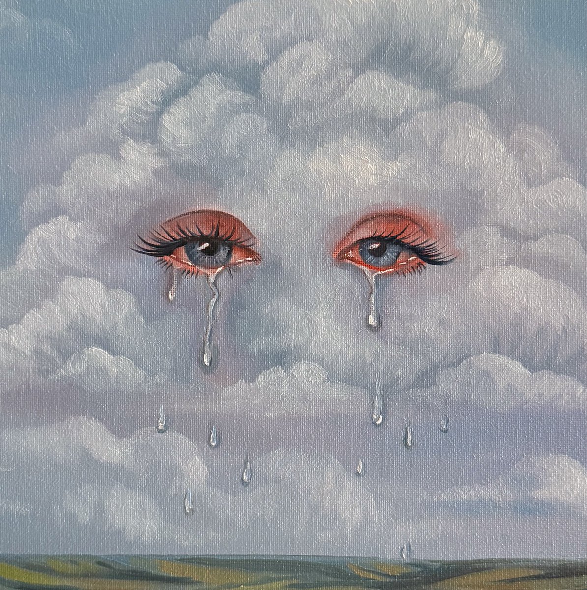 “Overwhelmed” oil on canvas.