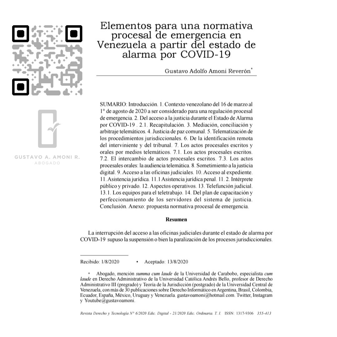 Propuesta de normativa procesal de emergencia.