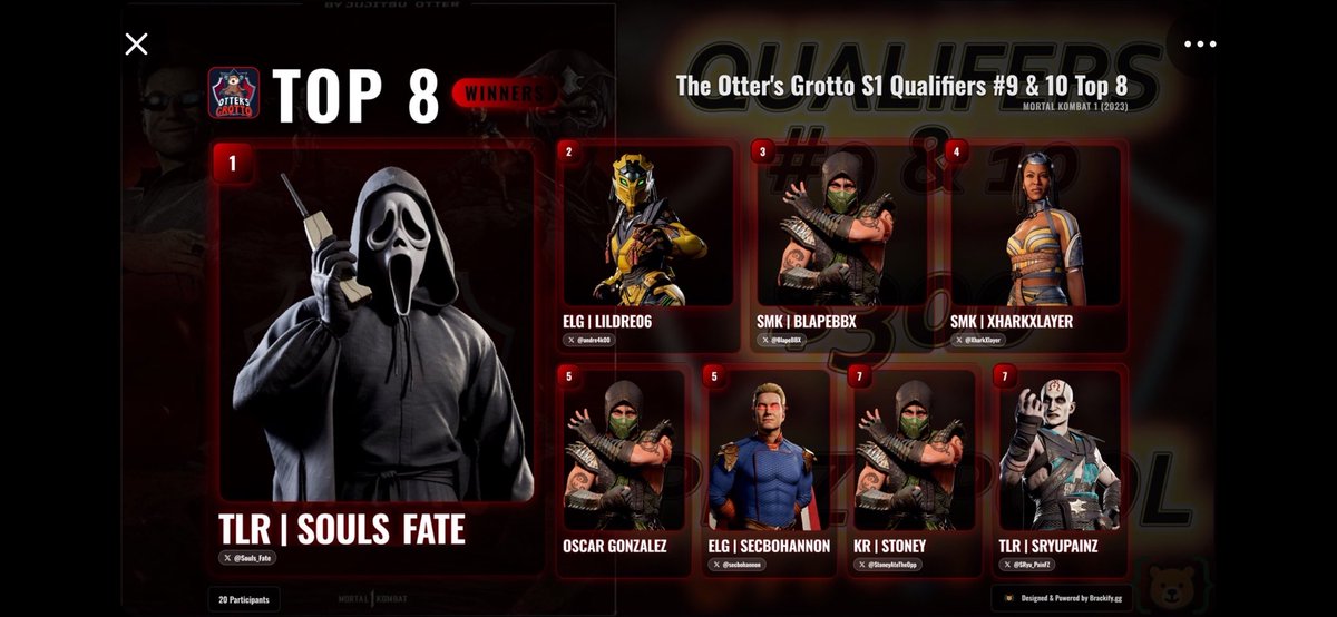 Love seeing our guys in top 8 Rockin SMK! Keep it up killers 🔪