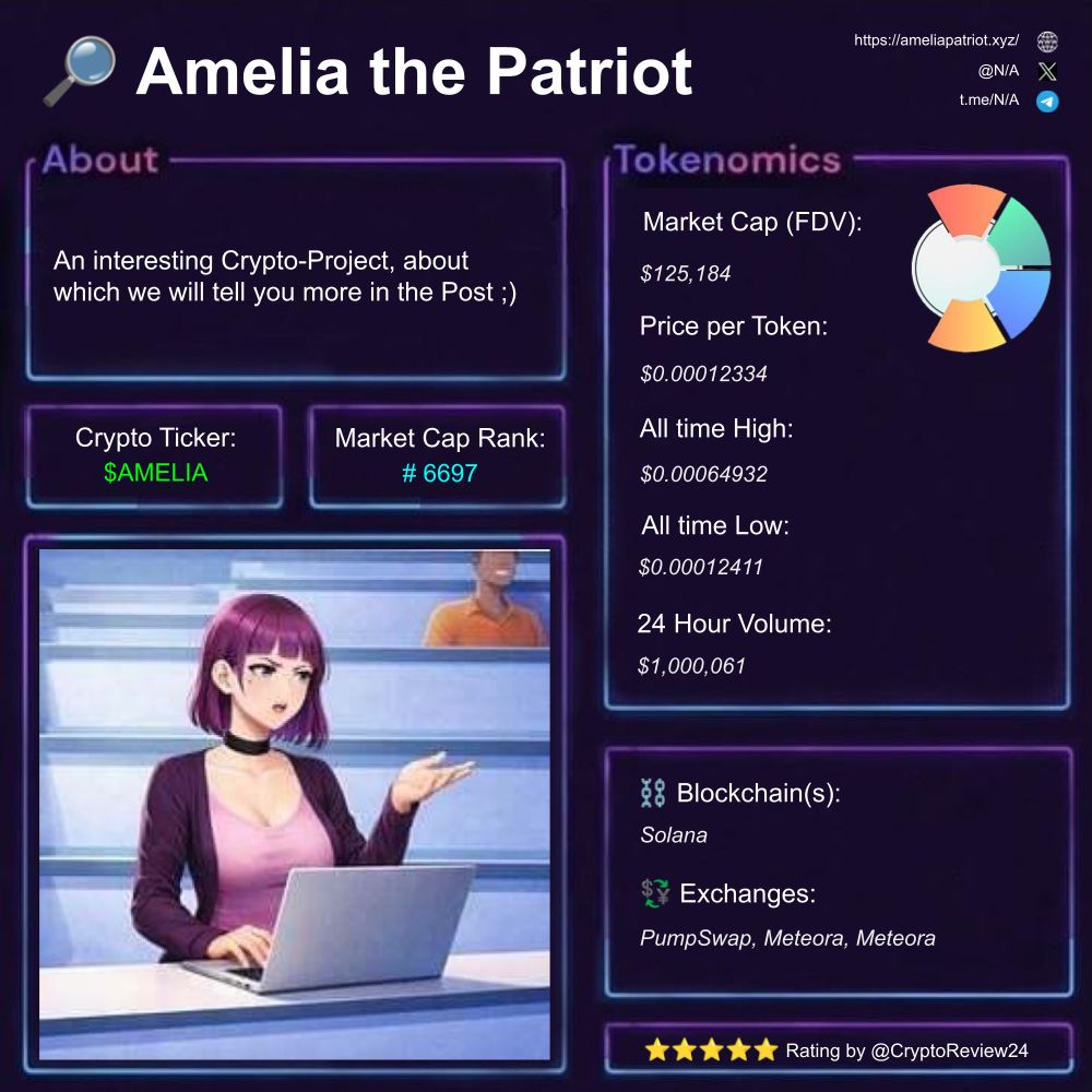 🚨 $AMELIA [@] 🔎 New Age Patriot ⛓️ #BNB 🗃️ #MemeCoin #CommunityDriven  #Rebellion Rating: 4.50/5 ⭐ 🆚 $SOL $PENGU $YETI $BOAR $WHITEPEPE 🔥  Unleashing the Patriot Spirit A lot of buzz is