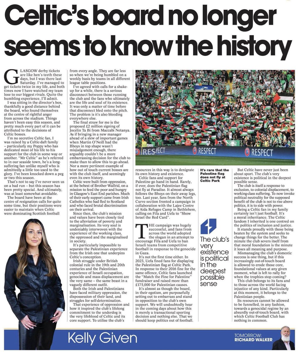 Fabulous article concerning the social, moral &amp; cultural disconnect between the fans &amp; the board.
If they know the history, they certainly don’t respect or honour it!