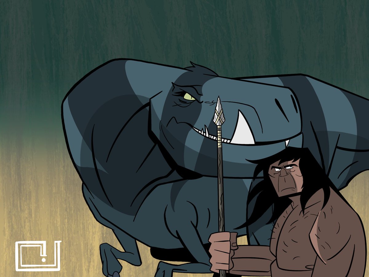 In honor of #PrimalSeason3 starting tonight, here’s a drawing I did of Spear and Fang in Procreate.