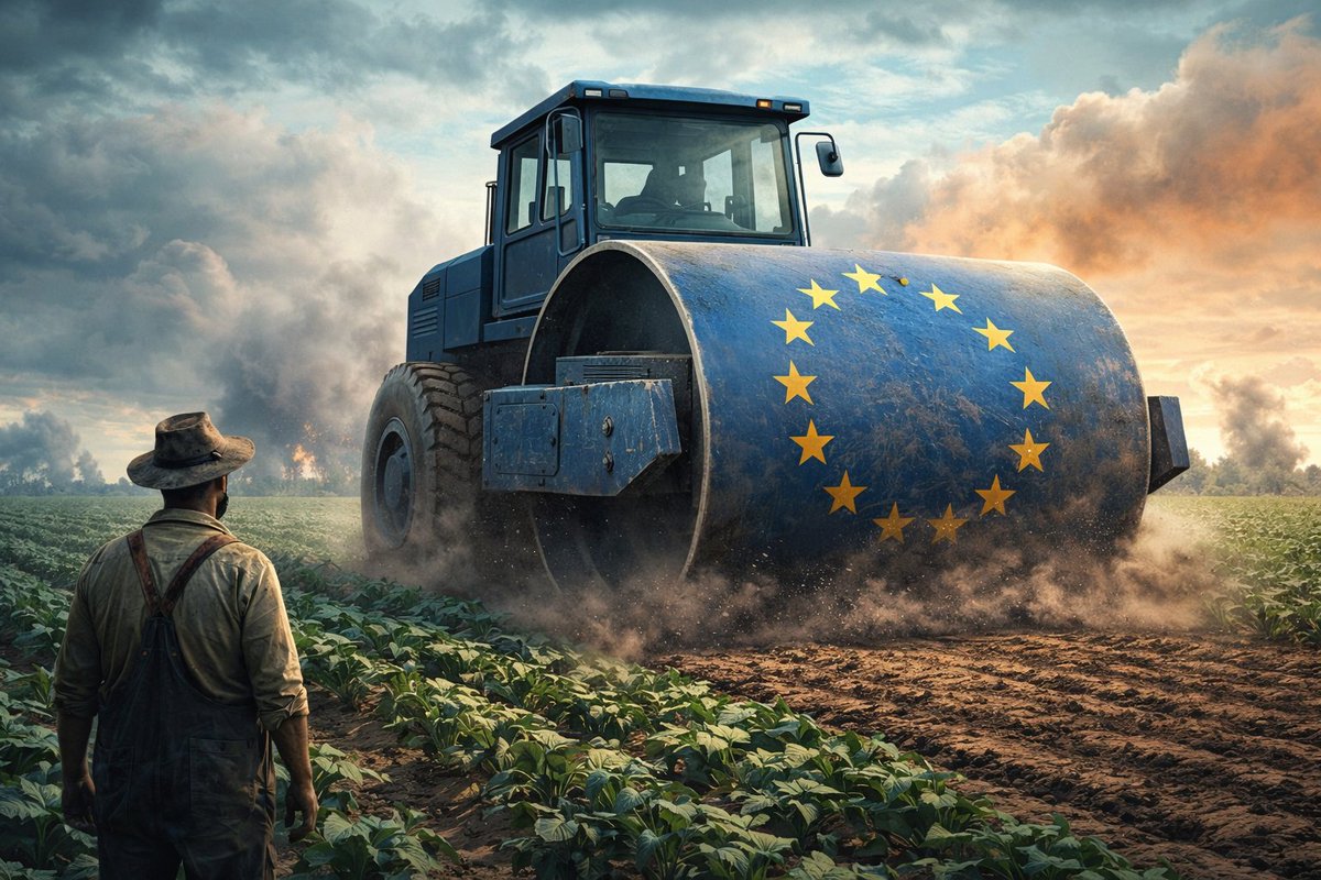 Los Agricultores se ven asfixiados por las normas, las prohibiciones y el "pacto verde", mientras que el mercado se ve inundado de importaciones baratas y sin ninguna regla.
No es libre comercio: es la liquidación consciente y planificada de la agricultura europea.

🔥🔥🔥🔥☄️