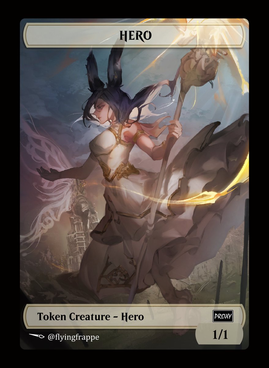 flying_frappe's tweet image. i totally forgor but i drew me wife a hero token when the MTG final fantasy set came out
#FFXIV