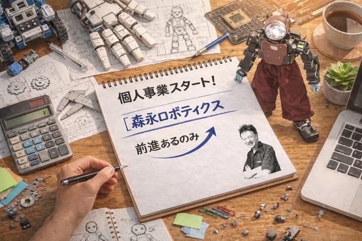 次のステップの為に個人事業をはじめました。
「森永ロボティクス」よろしくお願い致します