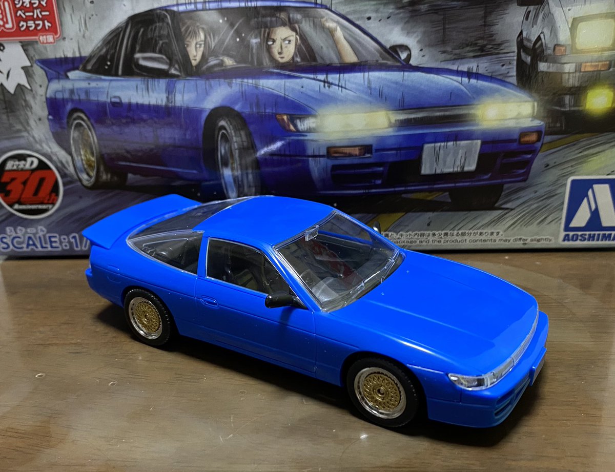 cool_wizard's tweet image. おはようございます☀⋆⸜(* ॑꒳ ॑* )⸝

真子のシルエイティ、パチパチ組むとこんな感じになります(*´▽`)ﾉ 
ホイールがかっこいいね🛞

色は...なんか青がちょっと違う気がするんで時間が出来たら塗装したい気もするけど、これだ！って青🟦用意するのが大変そうかなぁ💦