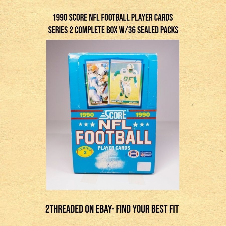 IRGRL's tweet image. 1990 Score NFL 🏈
Series 2 • Complete Box
36 sealed packs

Football, baseball, basketball &amp;amp; hockey cards available
Shop sports cards at 2Threaded on eBay 👇
buff.ly/vNg0Zgw

#SportsCards #NFLCards #CardCollectors