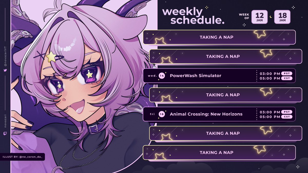 ☆ WEEKLY SCHEDULE ☆