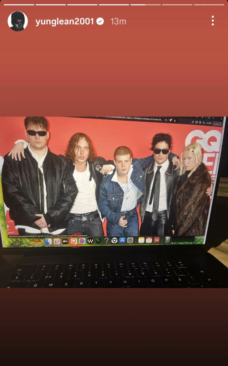 maplecs's tweet image. Yung Lean uses @brave 
I always knew he was the goat 🥹