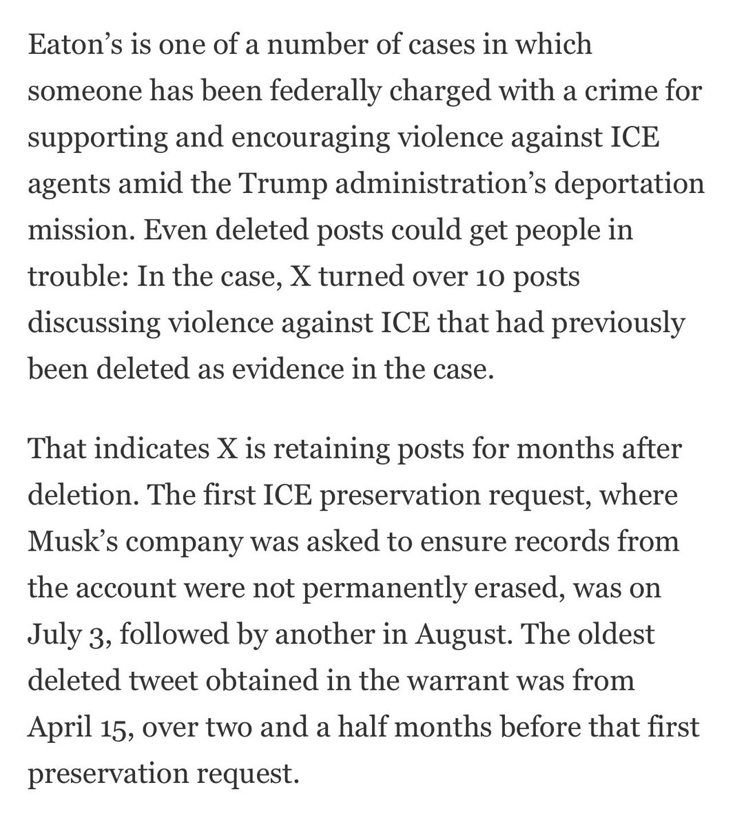 InlandCaGuy's tweet image. Hey look, here is X actually helping the government put someone in jail for free speech. Where's all our free speech warriors to do 80 tweet threads on this?