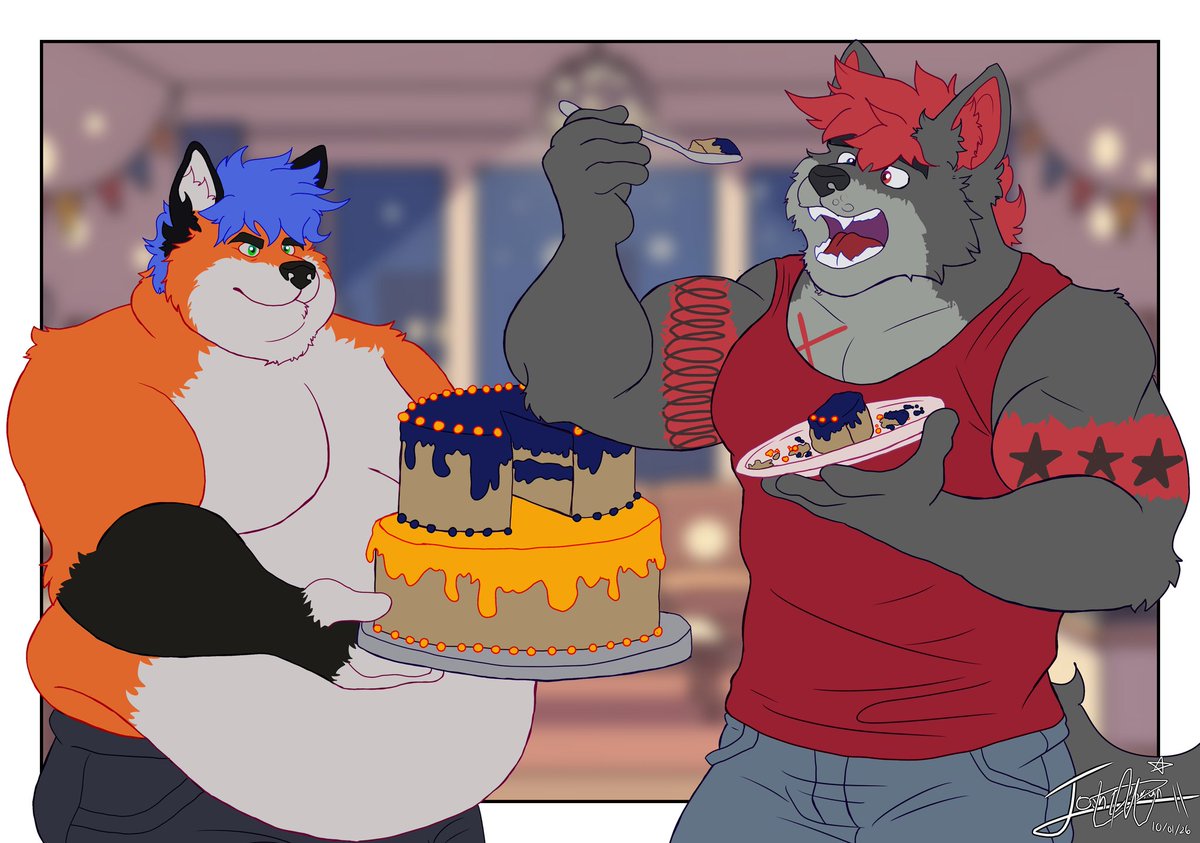 mexi_fox's tweet photo. Hoy es cumpleaños de mi lobito hermoso @EthanWolf475 y se la pasó muy bien, su regalo fue un buen stuffing y una buena rellenada 

🎨 @DorianArt4 https://t.co/NHy0IbbPoC