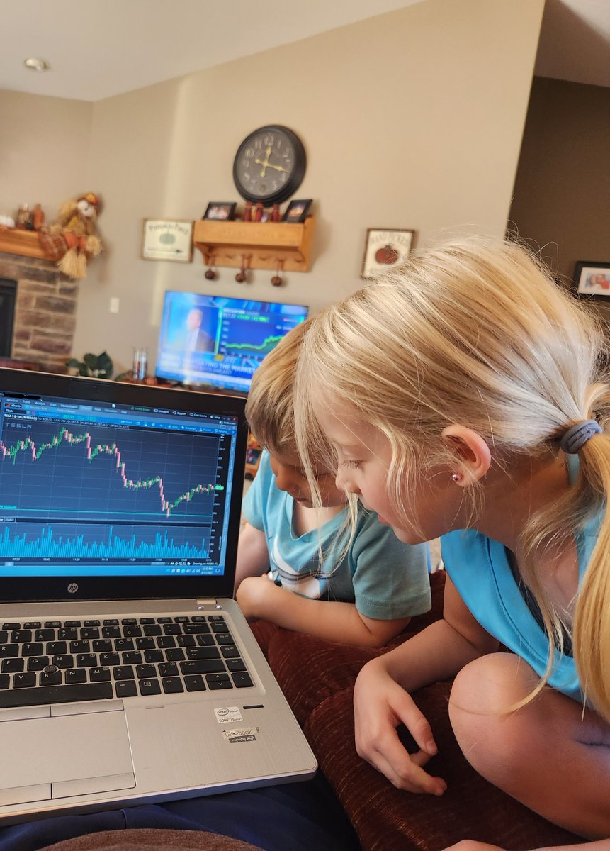 Morblius's tweet image. Teaching them young. My niece and nephew. $TSLA