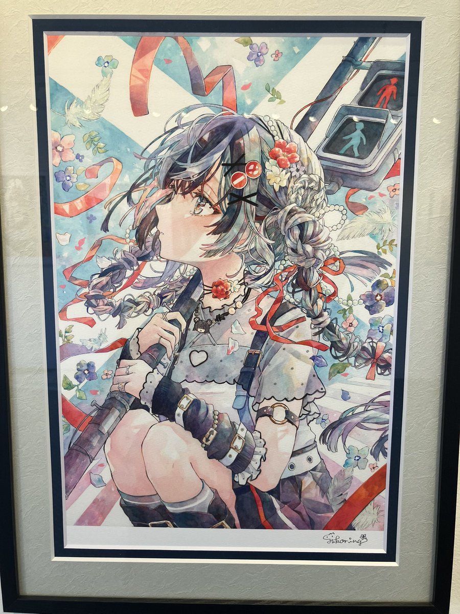 優子鈴　花結　複製原画　直筆サイン入り限定　個展 サインいれたよ_✍️ #複製原画 #透明水彩