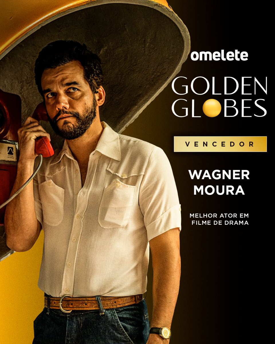 omelete's tweet photo. MEU DEUS DO CÉU VENCEMOS EU NÃO ACREDITO O GLOBO DE OURO DE MELHOR ATOR EM FILME DE DRAMA É NOOOOOOOOOSSOOOOOOOOOOOOOO! WAGNER MOURA, O HOMEM QUE TEM O MOLHO!!!!!!! É DO BRASIL! É DO WAGNER! É DO MOLHO! É DO AGENTE SECRETOOOOOOOOOO!!!!!!!! 🇧🇷🇧🇷🇧🇷🇧🇷 

Acompanhe todos os vencedores da premiação: https://t.co/7KBmlzyGFJ
