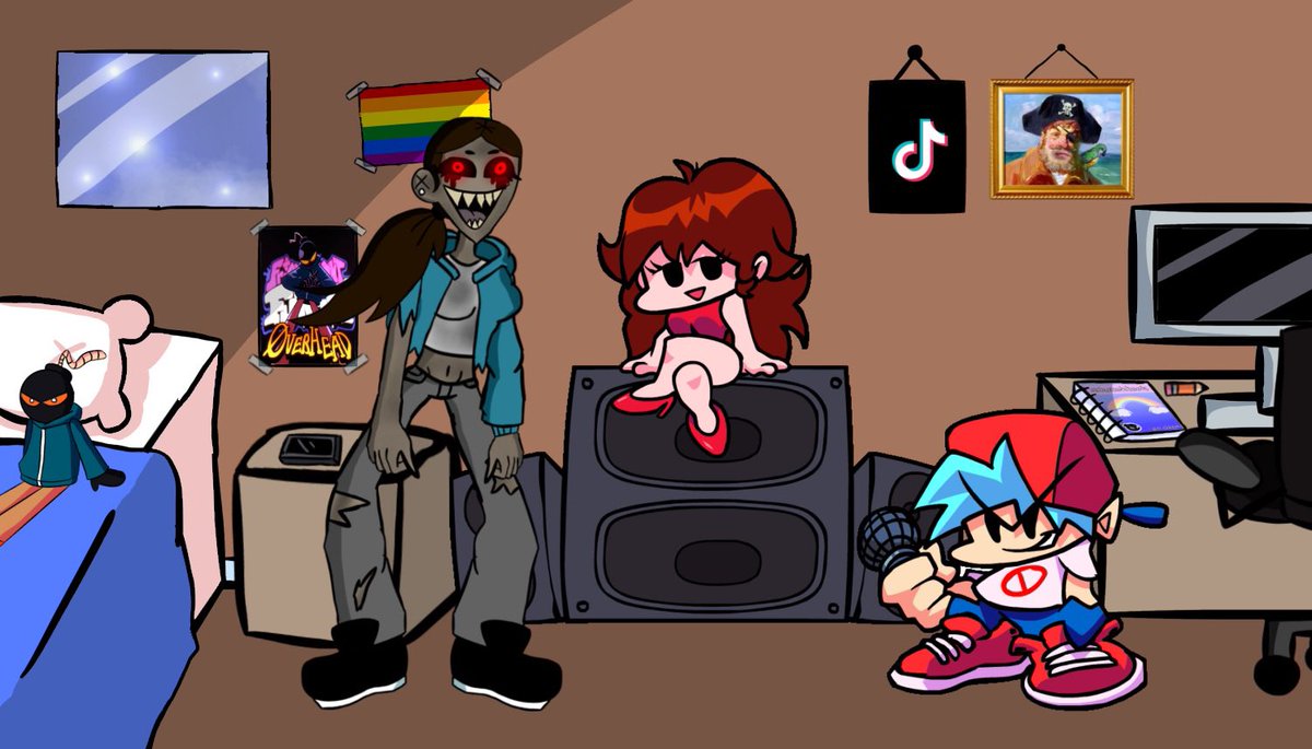 Poverhearts's tweet photo. What the FNF V.s. Autistic Artist Mod Would look like I guess..
Songs:
- Autism
- Sketches
- Keep Calm
- Anger Issues
#FNFMod #FNFSelfInsert #FNFSona https://t.co/9i8RoGw1N2