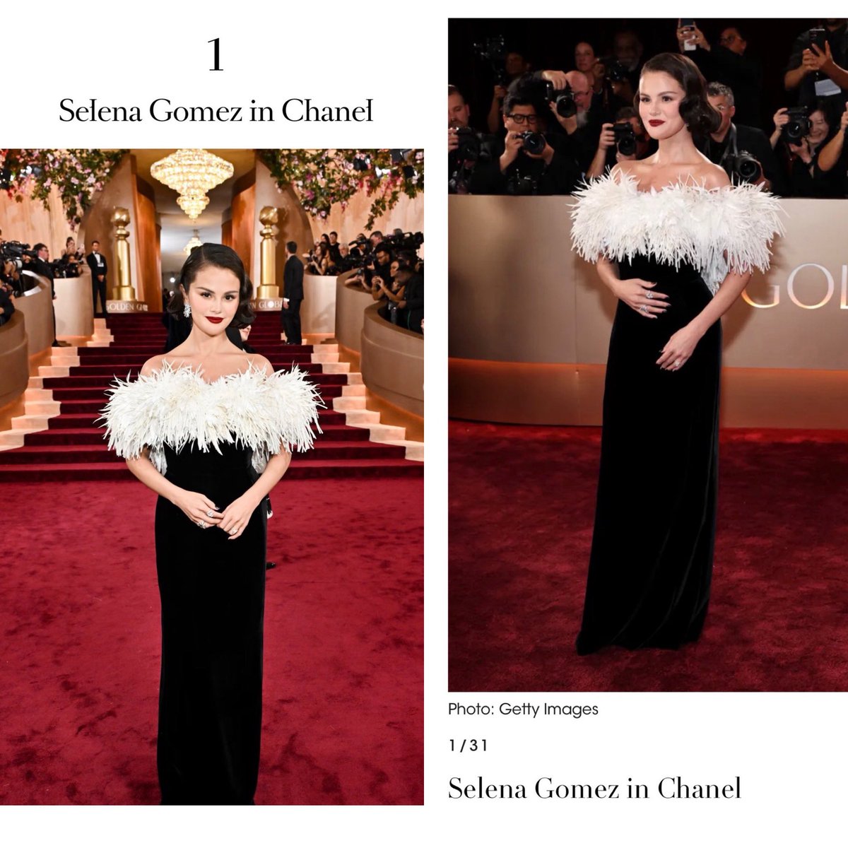 Vogue and Harper’s Bazaar have named Selena Gomez as the best dressed at the 2026 #GoldenGlobes