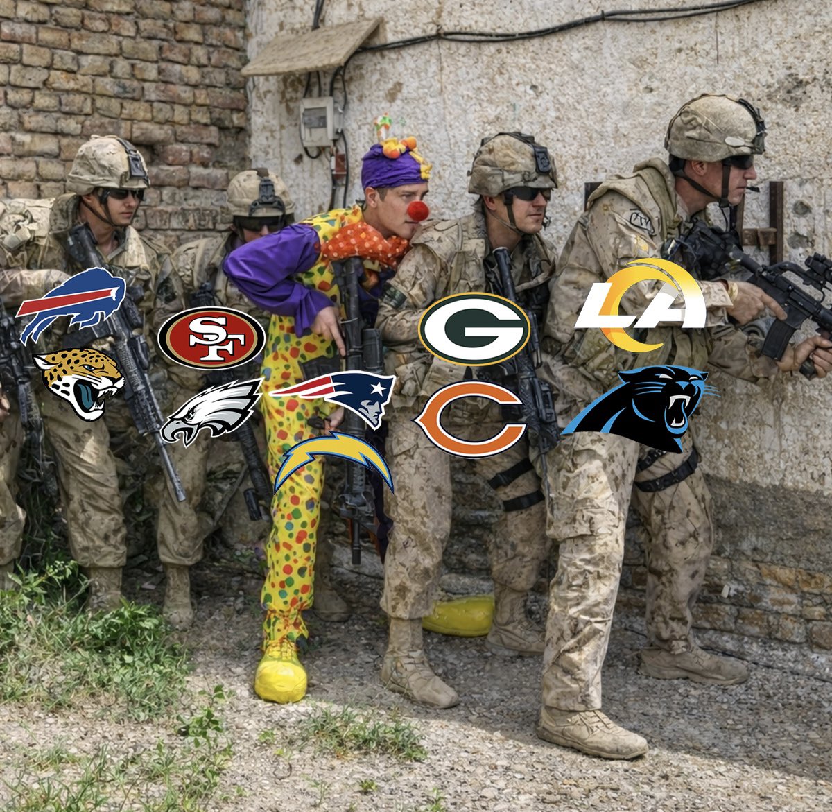 NFLMemes's tweet image. The NFL playoffs thus far