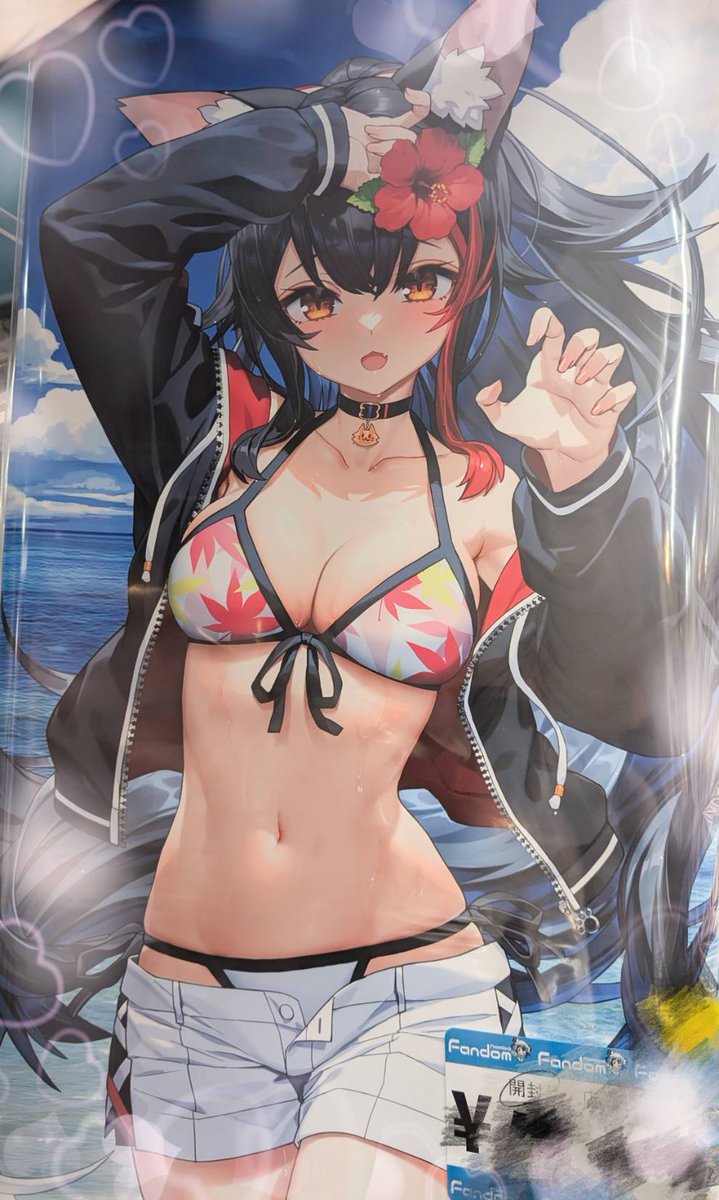 C104 大陸間弾道少女 大神ミオ ミオサマー等身大タペストリー 泉彩 C104 大陸間弾道少女 大神ミオ ミオサマー等身大タペストリー 泉彩