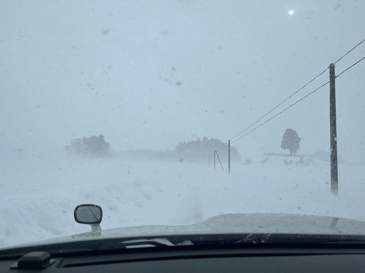 地吹雪やノンナさん❗️
携帯のカメラでこの状態で肉眼では殆どホワイトアウトでした