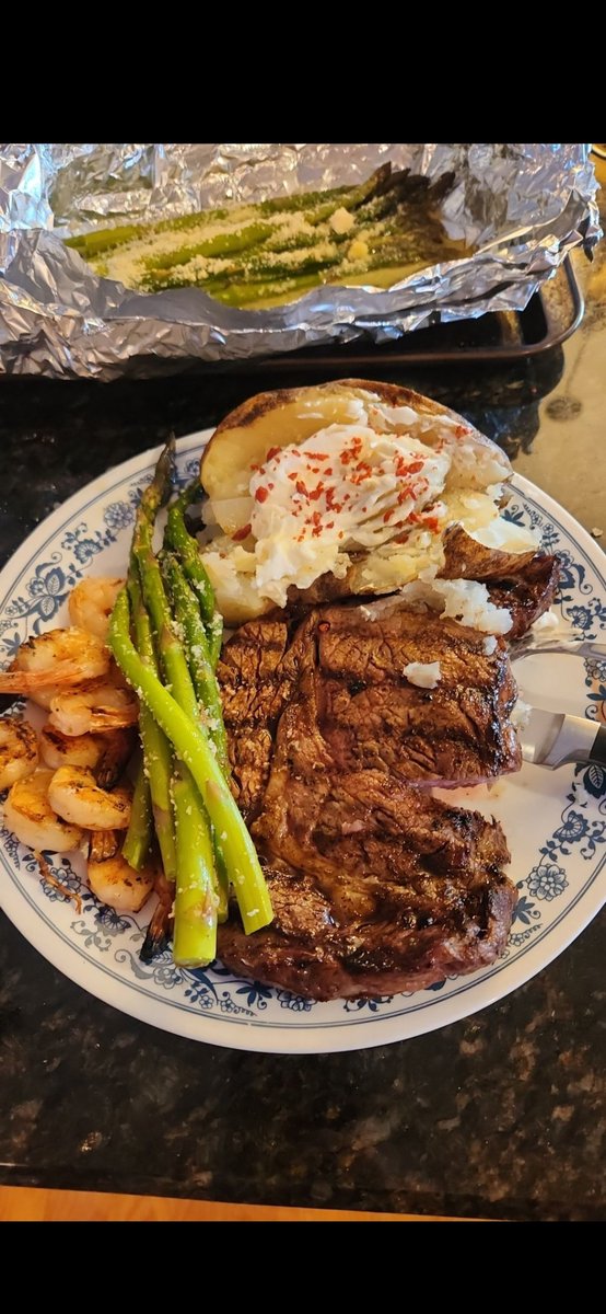 Morblius's tweet image. Dinner still turned out perfect. Even after the potato exploded in the oven.