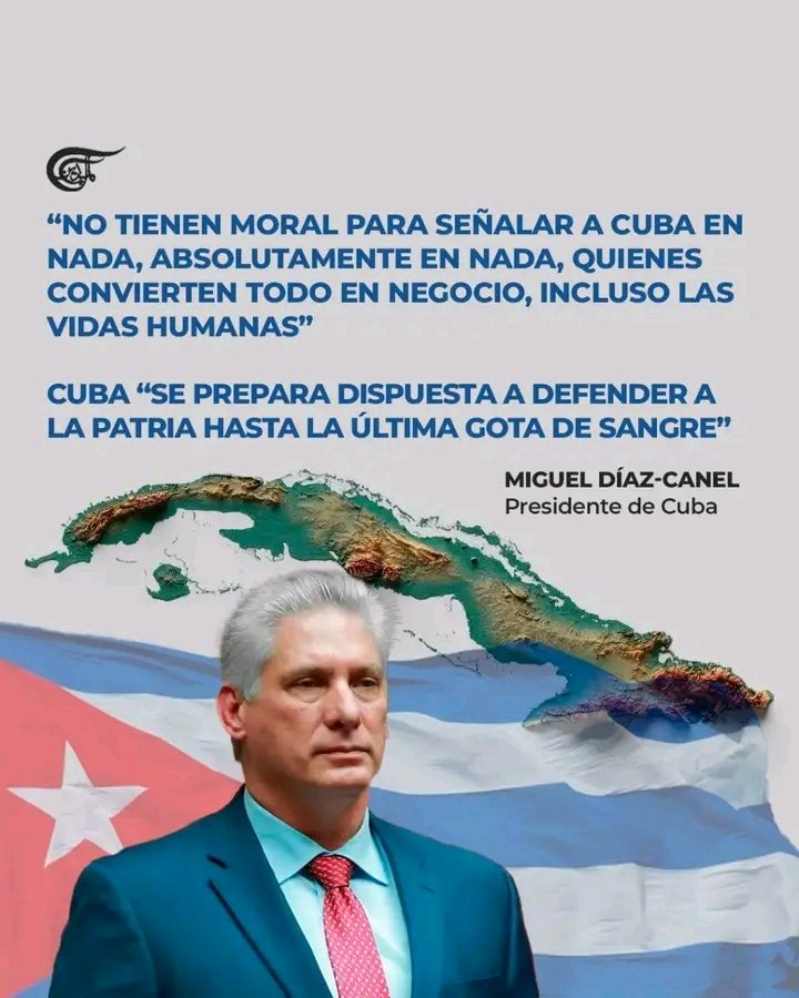 La #RevoluciónCubana representa soberanía, justicia social y resistencia al #imperialismo. La defenderemos hasta la última gota de sangre #CubaEstáFirme #CubaEsCoraje <a href="/PartidoPCC/">Partido Comunista de Cuba</a> <a href="/DiazCanelB/">Miguel Díaz-Canel Bermúdez</a> <a href="/ArmandoRguezB/">Armando</a> <a href="/citmacuba/">Ministerio de Ciencia, Tecnología y Medio Ambiente</a> <a href="/MinfarC/">Minfar_Cuba</a> <a href="/UJED_Oficial/">Universidad Juárez del Estado de Durango</a> <a href="/FMC_Cuba/">FMC de Cuba</a>