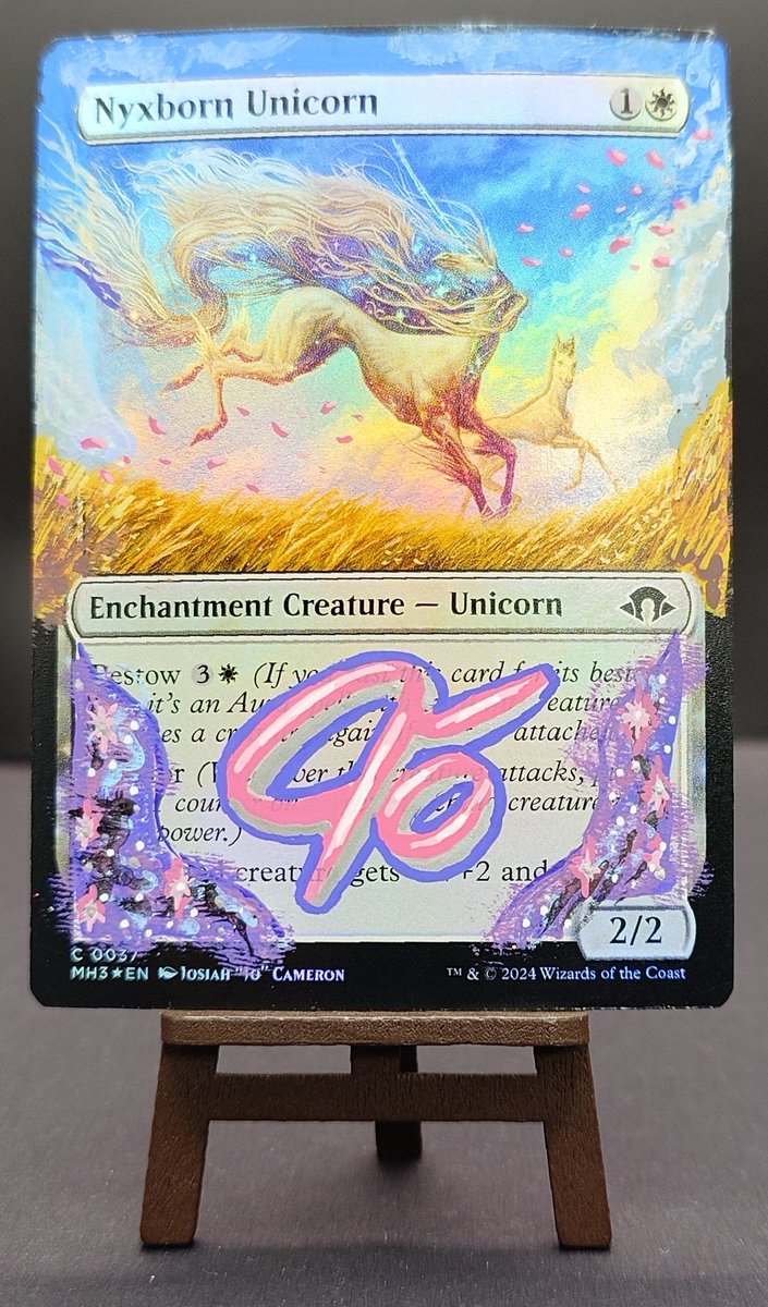 is3tk's tweet image. 昨日は東京MTG様@TokyoMTGで開催されたArtist Meet upにてJosiah "Jo" Cameron様@jmcameron89にサインとニクス生まれの一角獣のアーティストプルーフへスケッチと拡張アートを描いていただきました✒️
イラストは躍動感あって格好いいし拡張も細かくて凄く美しい✨
#artistmeetupmtg
#Artistproof
#MTG