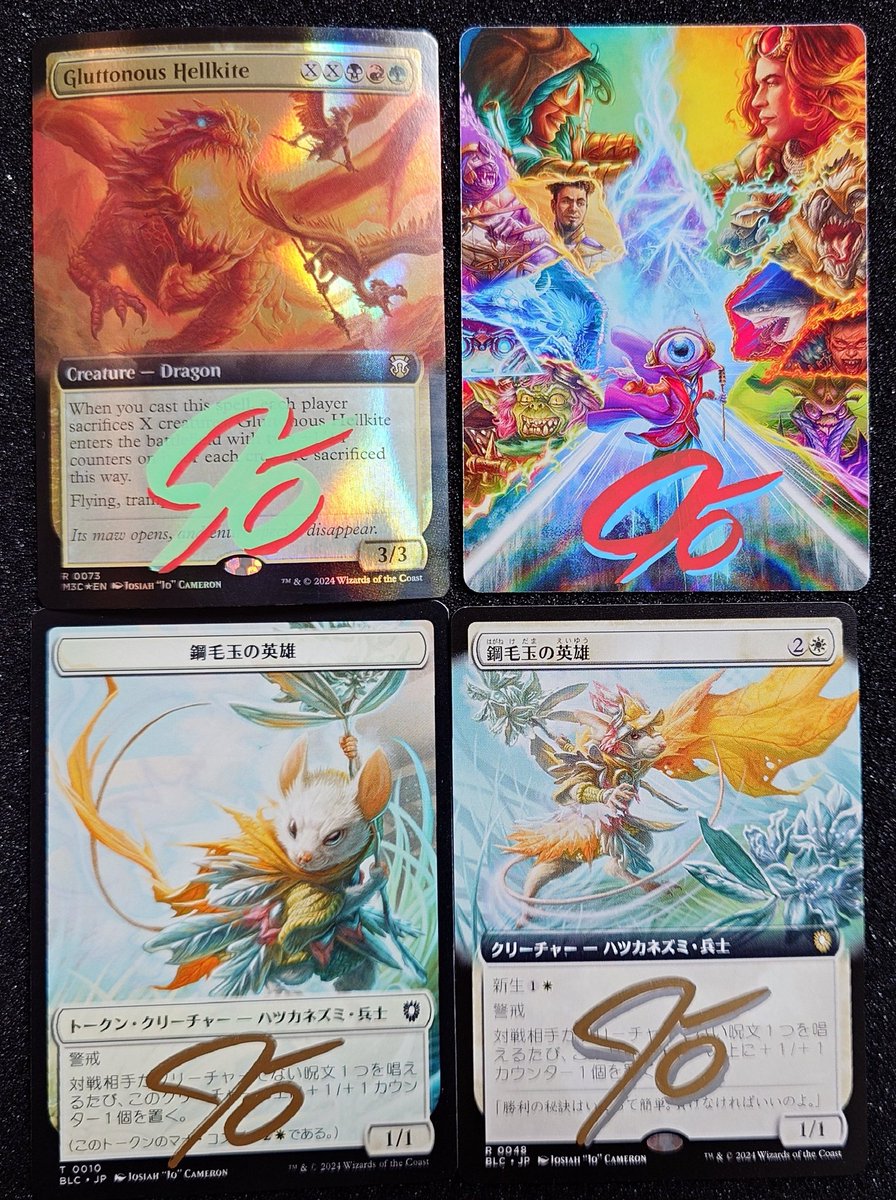 is3tk's tweet image. 昨日は東京MTG様@TokyoMTGで開催されたArtist Meet upにてJosiah "Jo" Cameron様@jmcameron89にサインとニクス生まれの一角獣のアーティストプルーフへスケッチと拡張アートを描いていただきました✒️
イラストは躍動感あって格好いいし拡張も細かくて凄く美しい✨
#artistmeetupmtg
#Artistproof
#MTG