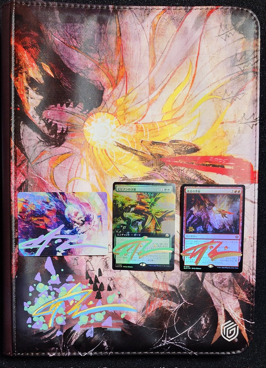 is3tk's tweet image. 昨日は東京MTG様@TokyoMTGで開催されたArtist Meet upにてEli Minaya様@ArtistEliMinayaにサインとアーティストプルーフパックに入ってた稲妻のらせんにシンプルスケッチをしていただきました✒️勇者の季節バインダーにはグラフィティサイン書いていただきました✨
#artistmeetupmtg
#Artistproof
#MTG