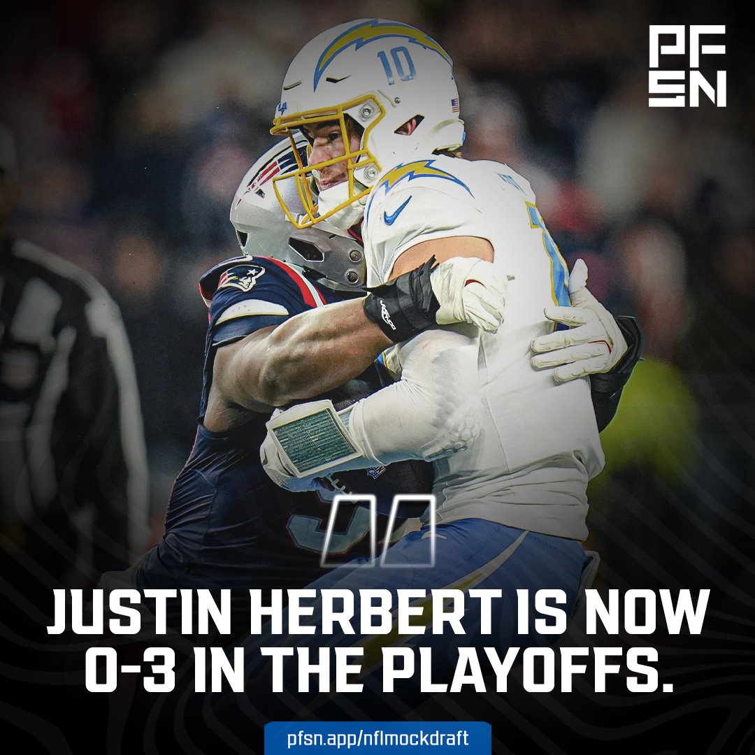 Los Angeles gave Justin Herbert a $262.5 million extension to be the face of the franchise. 

Six years into his career, he still hasn't won in January. The supporting cast has changed. 

The coaching staff has changed. Jim Harbaugh was supposed to be the answer. The one constant