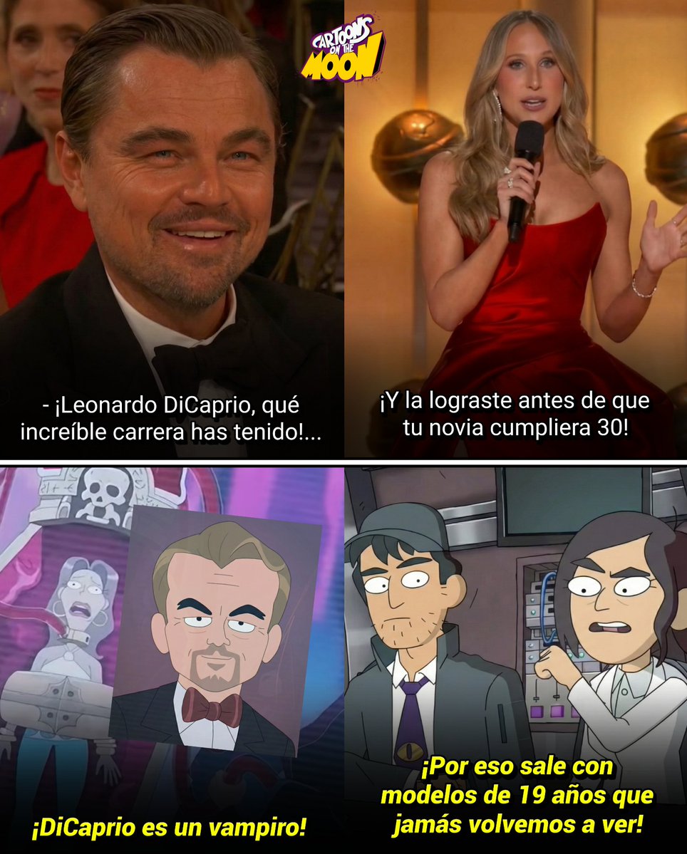 CartoonsOTMoon's tweet image. Se volvió a confirmar que DiCaprio es un vampiro
