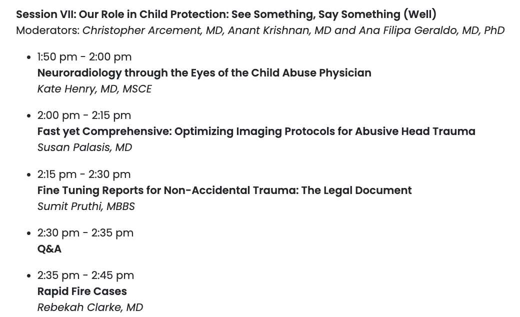 American Society of Pediatric Neuroradiology tweet media