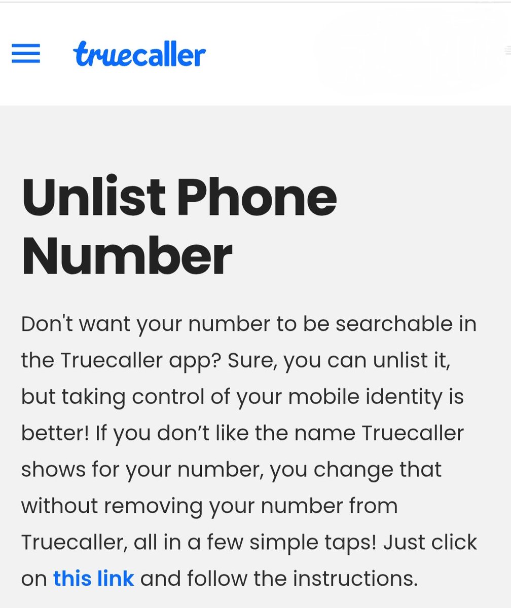 Why Your Name Still Appears on Truecaller After Uninstalling ?

​Most people believe that deleting the Truecaller app automatically erases their data. However, your name and number remain stored on Truecaller’s servers even after the app is gone from your phone.

​To truly scrub