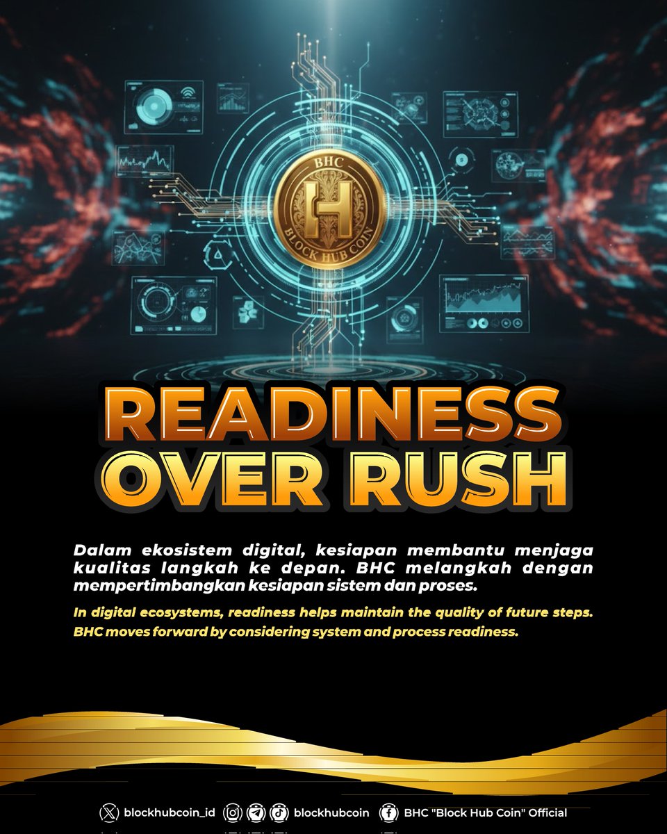 bhcofficial_id's tweet photo. Siap itu kunci, bukan terburu-buru π₯βοΈ
BHC melangkah pasti dengan sistem & proses yang matang untuk masa depan yang lebih kuat ππ
Readiness Over Rush β BHC siap, komunitas pun siap!
#BHC #BHCCommunity #CryptoEducation #Blockhubcoin #DYOR https://t.co/pmUkj0hV6A
