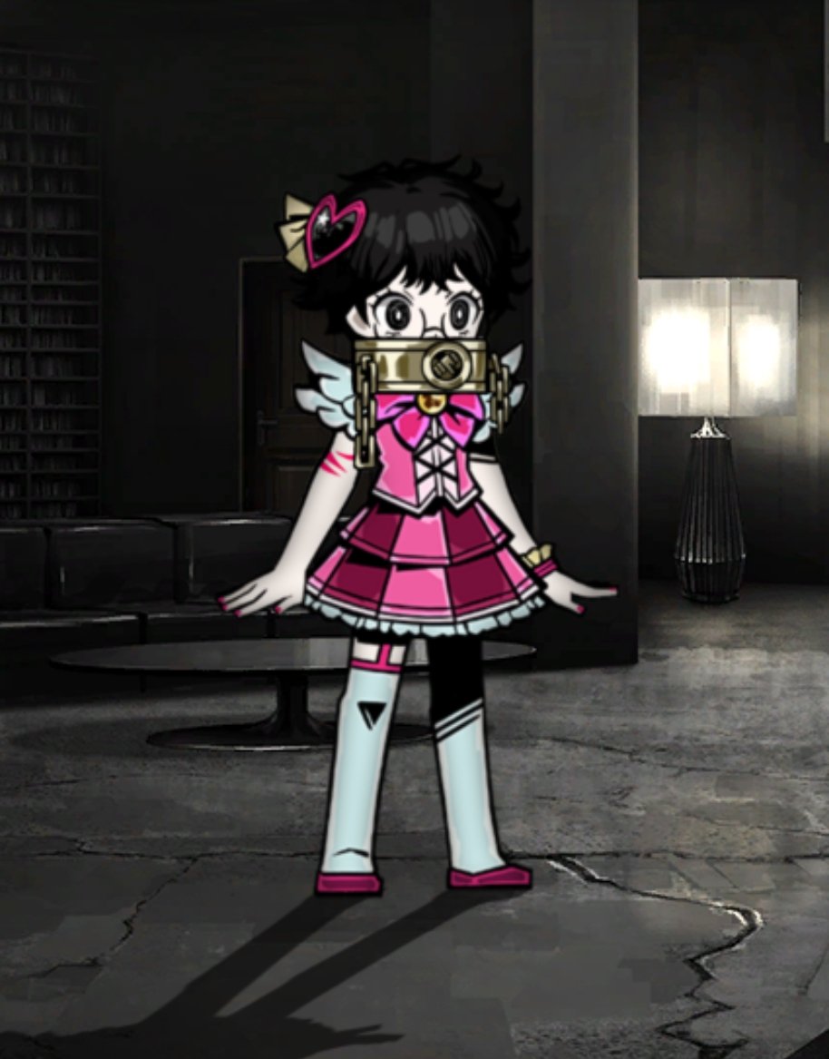 IndexApprentice's tweet image. M-Mister Rien let me uncuff for a while... for pictures... 

This one is c-cute..! But I don't think the colors f-fit me well...