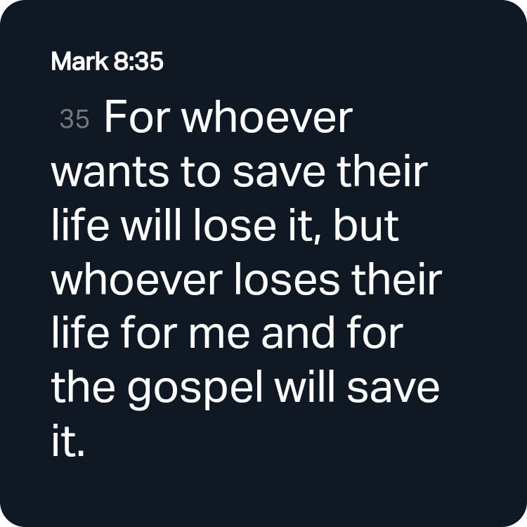 EmmanuelTu40702's tweet photo. I'd love to share the Verse of the Day with you!

Mark 8:35 NIV
[35] For whoever wants to save their life will lose it, but whoever loses their life for me and for the gospel will save it. 

https://t.co/sfivABRu0x https://t.co/bakfLEdDjZ