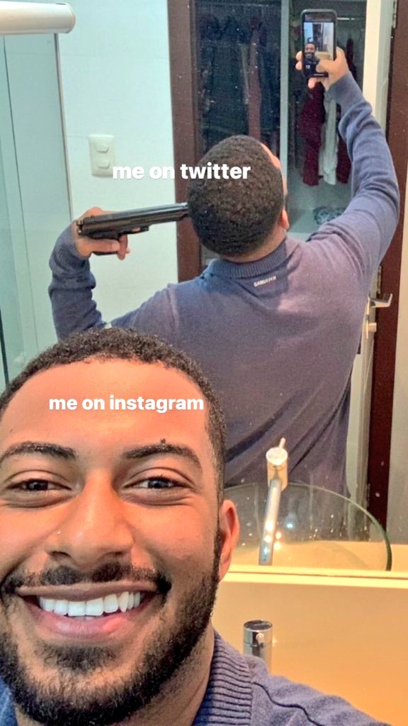 schiz04renic's tweet image. my personality on twitter and instagram is so different 😭😭