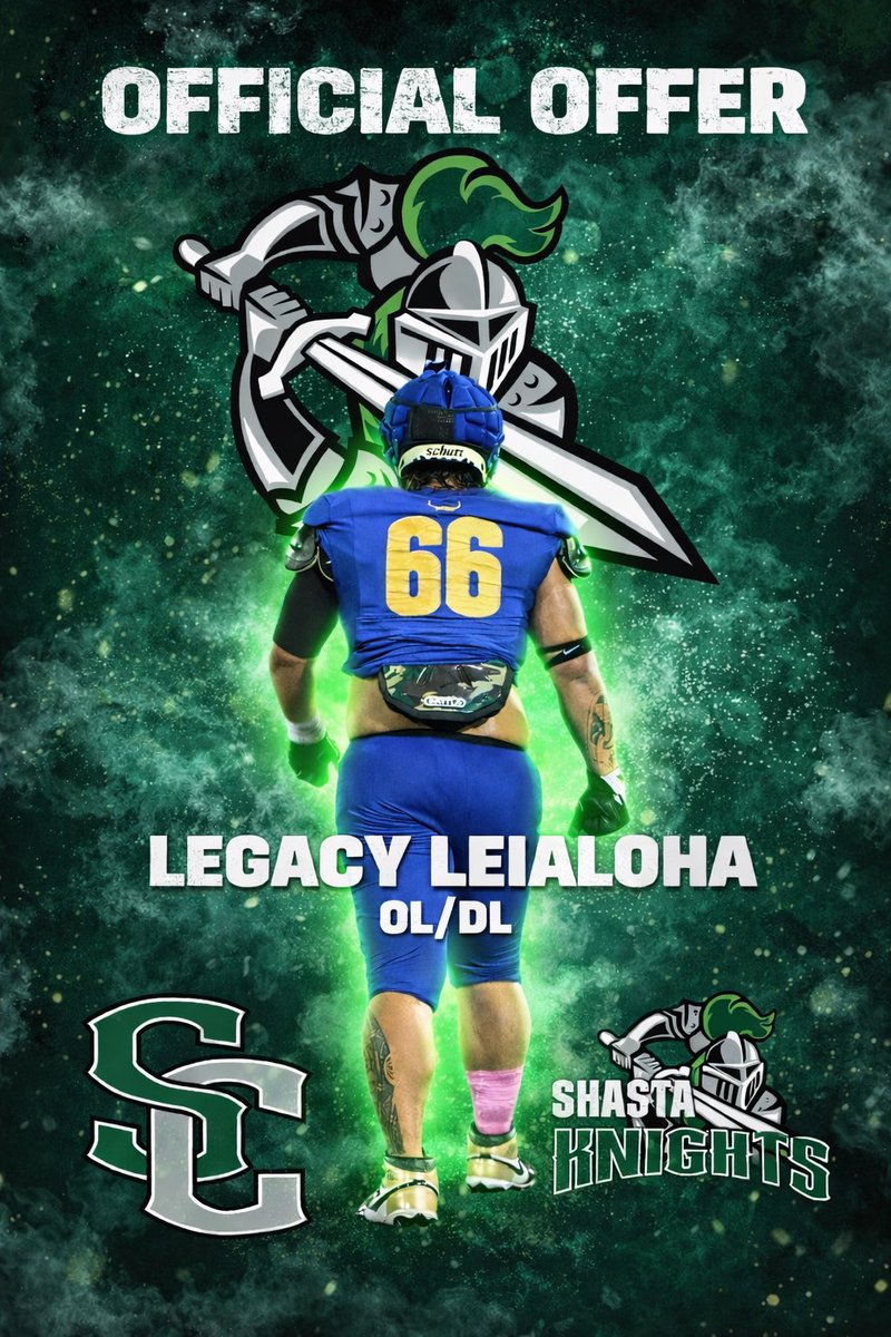 Legacy_Leialoha's tweet photo. After a nice talk with @CoachColeParker happy to announce a offer from Shasta collage https://t.co/rYBeHISQJc